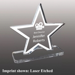 Acrylic Star Award - Laser Etched