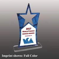 Star shaped acrylic award with customization.... from ASI 72521 Morris Magnets