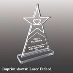 Acrylic Star Award - Laser Etched