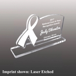 Breast Cancer Awareness Ribbon Award - Laser Etched