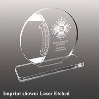 Football Themed Acrylic Award - Laser Etched