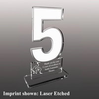 Acrylic award with number 5 design.... from ASI 72521 Morris Magnets