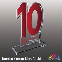 Acrylic award with number 10 design.... from ASI 72521 Morris Magnets