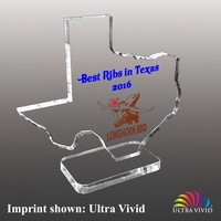 State of Texas Shaped Acrylic Award - Ultra Vivid Color
