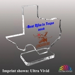 State of Texas Shaped Acrylic Award - Ultra Vivid Color