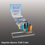 State of California Shaped Acrylic Award - Full Color