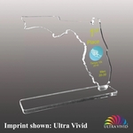 State of Florida Shaped Acrylic Award - Ultra Vivid Colo
