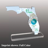 State of Florida Shaped Acrylic Award - Full Color