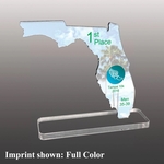 State of Florida Shaped Acrylic Award - Full Color