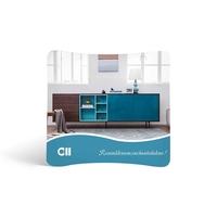 Curved Fabric Display Wall - 8' or 10' Wide - 1 Side Imprint