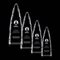 This optical crystal tower, with its sheared edges, creates the shard-like......