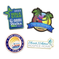 Custom shape die struck brass lapel pin in assorted sizes and... from ASI...