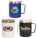 12 Oz. Stainless steel vacuum insulated desk mug with handle