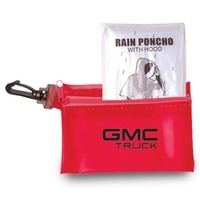 Rain poncho in zipper tote with hook clip.... from ASI 90859 Tempo Industries...