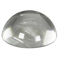 2.5" x 1.75" Clear Round Crystal Facet Paperweight