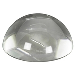 2.5" x 1.75" Clear Round Crystal Facet Paperweight