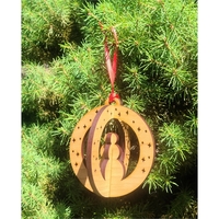 3.5" custom engraved 3D round ornaments - made in the USA.... from ASI 92531...