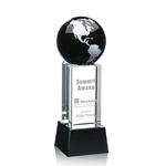 Luz Globe Award on Base - Black/Silver