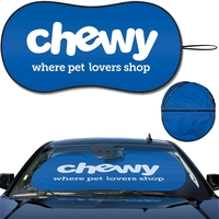 Economy sunshade. Single Loop fabric shade Bright Blue, Contoured Design......