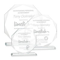 This beautiful octagonal award features delightful bevels around each side,...