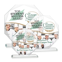 This beautiful octagonal award features delightful bevels around each side,...