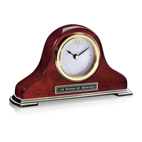 High gloss piano finish rosewood clock with base with gold accents.... from...