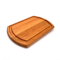 A Cherry, double-sided carving board with juice groove on both...