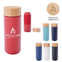 10 oz. speckled tumbler with wide mouth opening, double wall insulation......