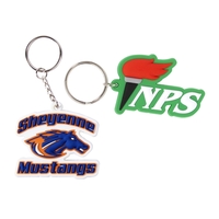 Molded PVC key tag in 2.5" sizes with short chain and... from ASI 62088...