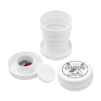 3 1/2 oz. collapsible white cup with built-in pill box.... from ASI 62190 Illini