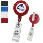 Economy Round Plastic Badge Reels - Swivel Belt Clip
