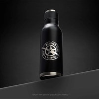An 18 oz stainless steel, double-walled, and vacuum-sealed bottle with a......