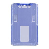 2.66" x 3.75" rigid plastic vertical badge holders with color background.......