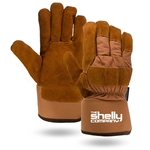 Winter Lined Waterproof Leather Palm Gloves