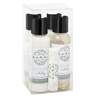 Box set including body and face wash, moisturizing lotion, shampoo,...