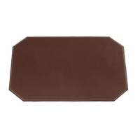Brown Cut Corner Leatherette Placemat 17" x 12"