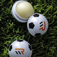 1 1/2" x 1 1/4" soccer ball-shaped lip moisturizer ball; moisturizer... from...