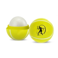 Lip balm moisturizer tennis ball made with natural beeswax and measures......