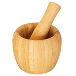 Bamboo Mortar and Pestle Set