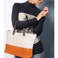 Canvas tote bag constructed of 3-ply cotton yarn with wax wear... from ASI...