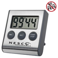 2 3/4" x 2 1/2" x 3/4" stainless steel digital timer... from ASI 39820...