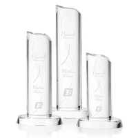 Tall optical clear crystal tower award.... from ASI 84592 St Regis Group / St...