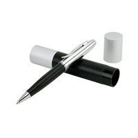 Ballpoint with pen with twist-action mechanism, faux leather design and...