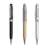 Ballpoint pen with solid brass construction, twist action mechanism, chrome...