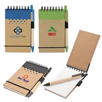 Mini hardcover jotter with dot design and matching paper pen.... from ASI...