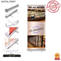 Premium Retractable Pull Up Banner with Graphics, Stand and Bag, 33.5x79,......
