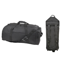 2-in-1 bag features a large U-shaped main compartment, zippered front...