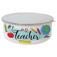 24 oz. Short Enamel Bowl with Lid