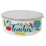 24 oz. Short Enamel Bowl with Lid