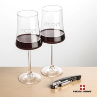 Giftset includes 2 Dakota Stemmed wine glasses and Swiss Force® Impressive......